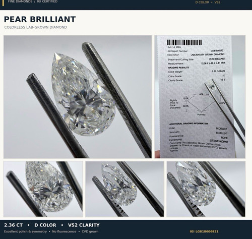 36ct pear lab - 2.36ct,