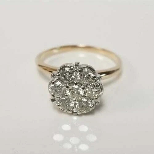 Cluster flower shape ring 14k - shape,